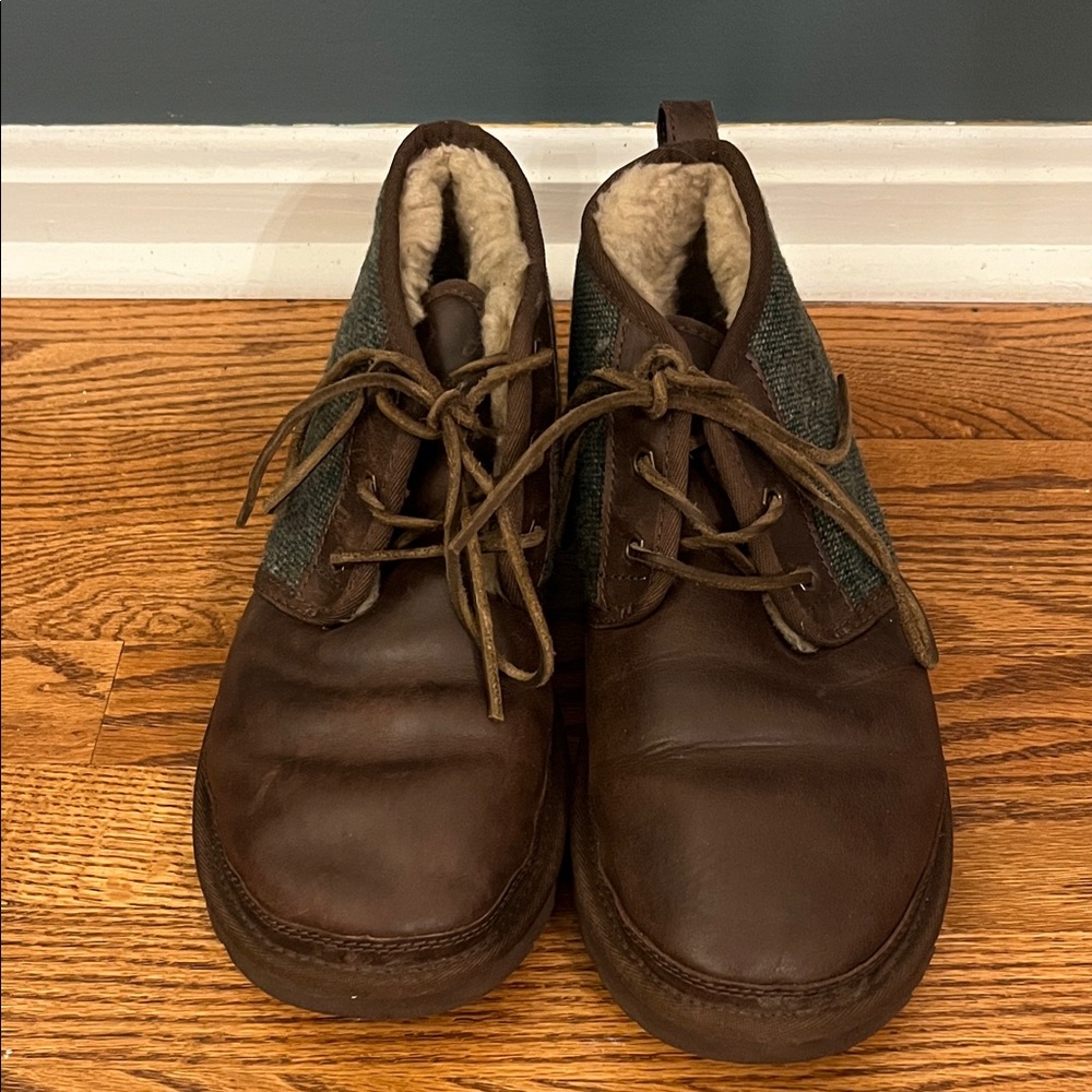 GUC UGG Neumel Woolrich Donegal Leather Sheepwool Chukka Boots